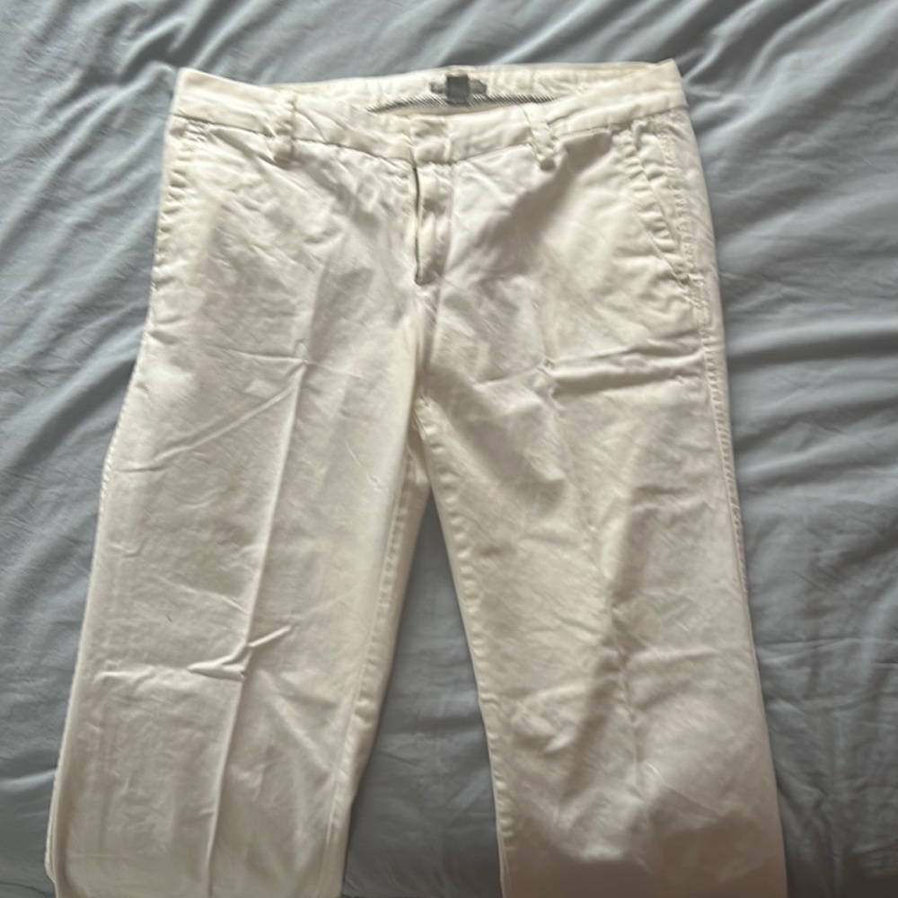 Gap white straight leg pants